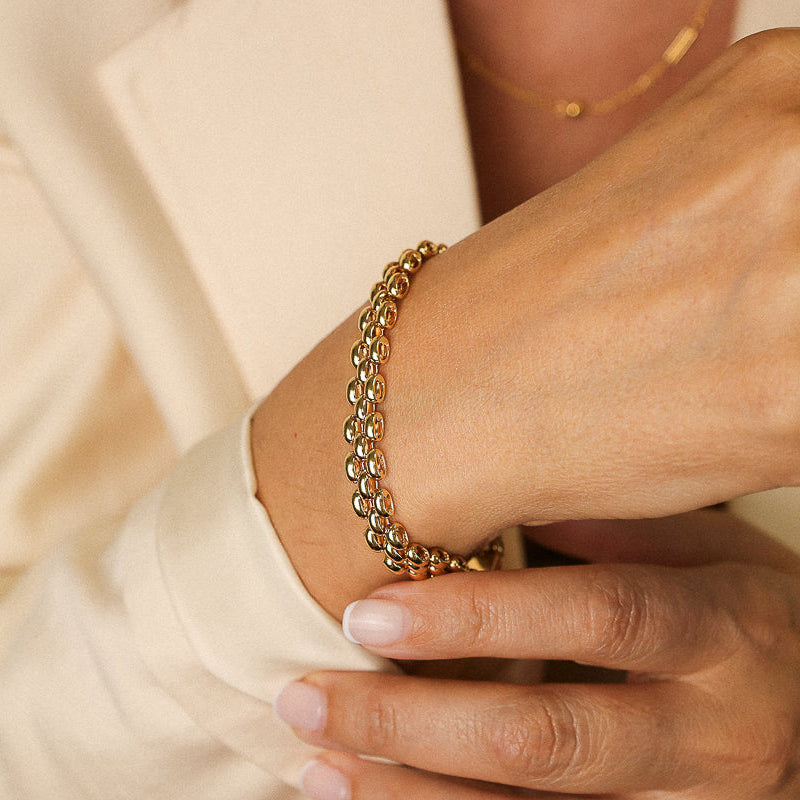 Pulseira Bracelete em Ouro 19kl (20cm)