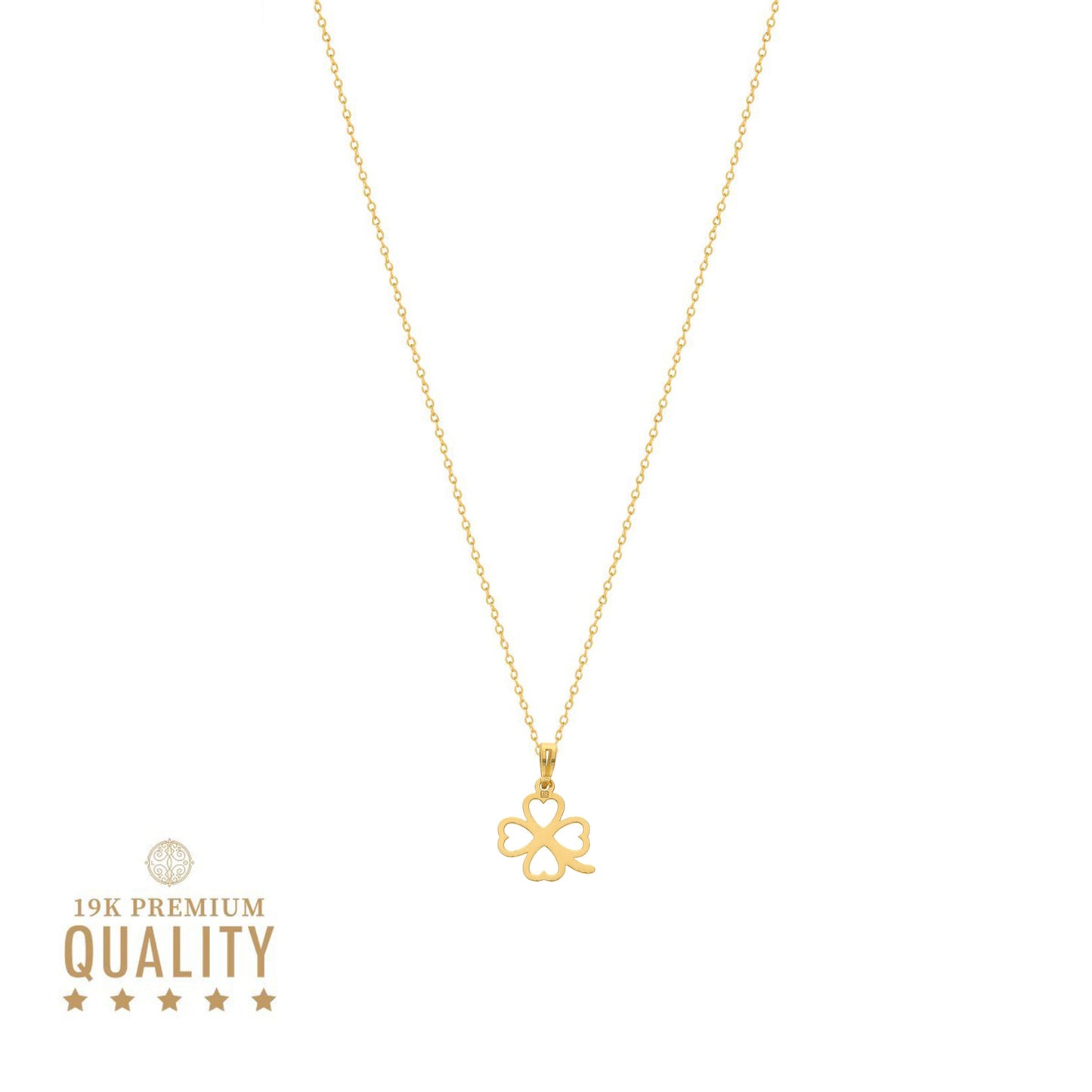 Fio em Ouro de 19kl com Trevo Recortado