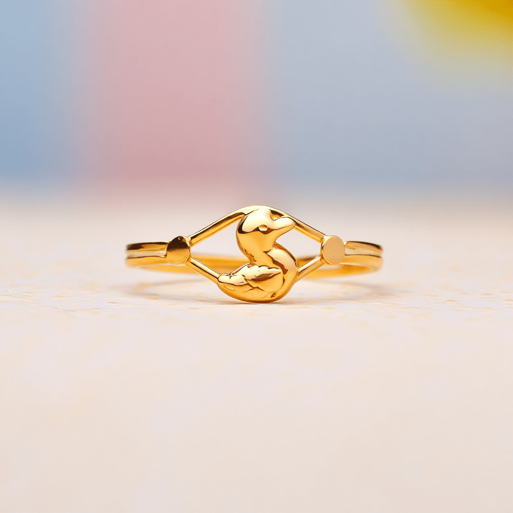 Anel de Criança em Ouro 19kl com Pato - Loja do Ouro