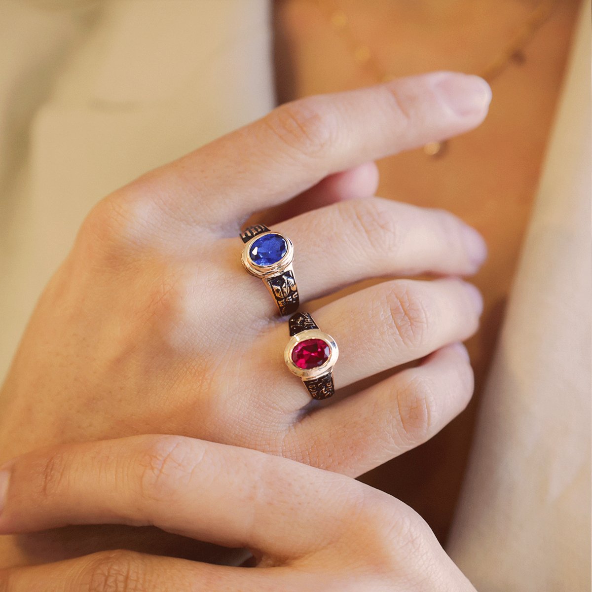 Anel de Curso em Ouro com Rubi (T10) - Loja do Ouro