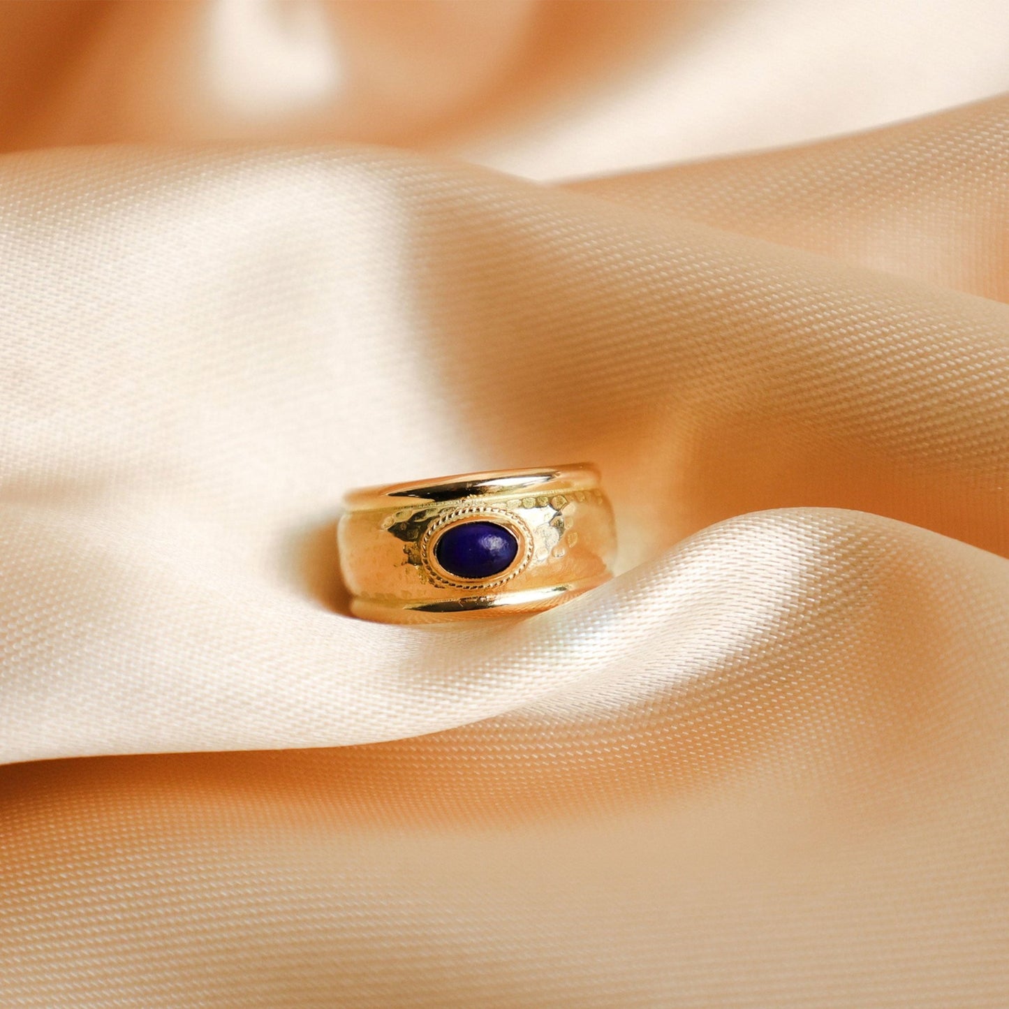 Anel em Ouro 19kl com Lápis - Lazuli (T12) - Loja do Ouro