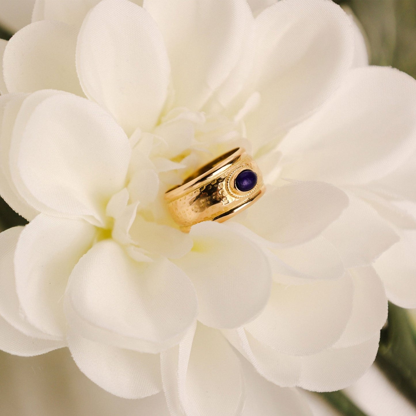 Anel em Ouro 19kl com Lápis - Lazuli (T12) - Loja do Ouro