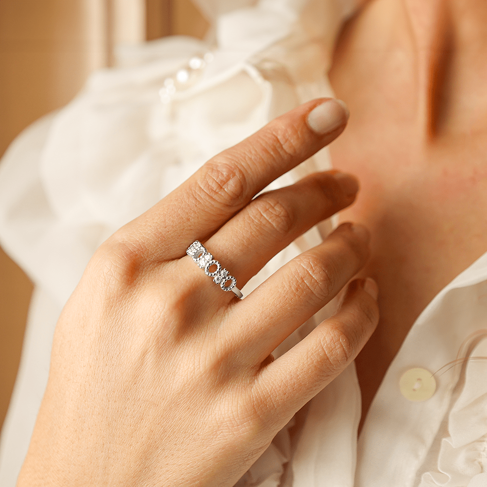 Anel em Prata com Zircónias - Loja do Ouro