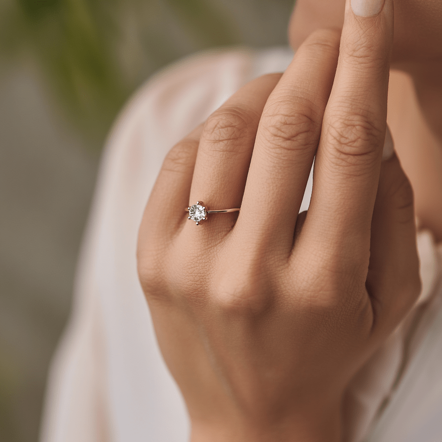 Anel Solitário em Ouro 19kl com Zirconia (T12) - Loja do Ouro