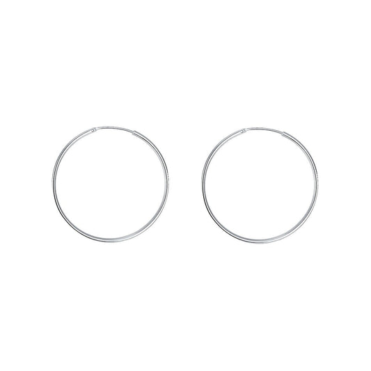 Argolas Médias em Prata (2.2cm) - Loja do Ouro