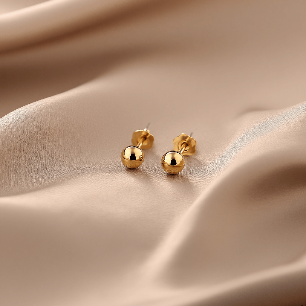 Brincos Bola em Ouro 19kl (3mm) - Loja do Ouro