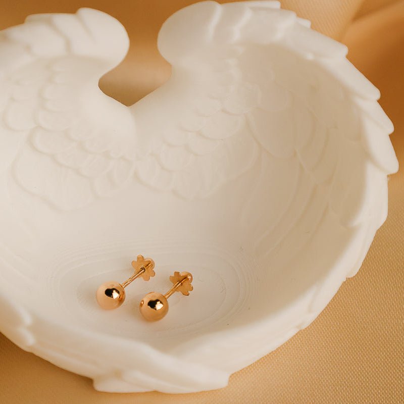 Brincos Bola Lisas em Ouro 19kl - Loja do Ouro