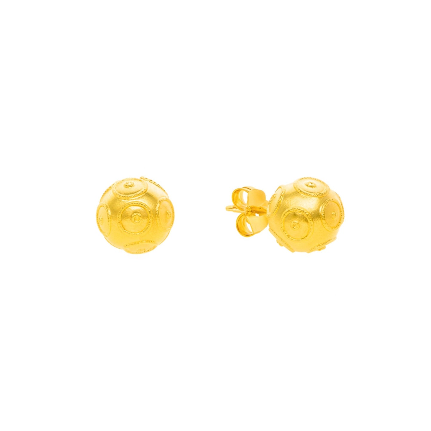 Brincos Contas de Viana em Ouro 19kl (0.9cm) - Loja do Ouro