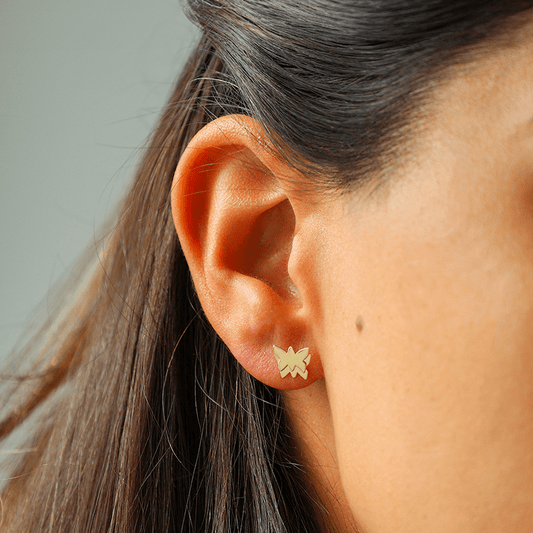 Brincos em Ouro 19.2kl Borboleta - Loja do Ouro