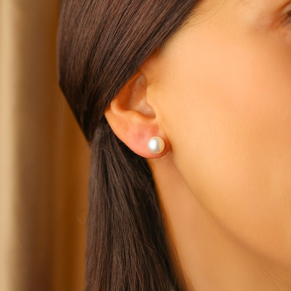 Brincos em Ouro 19kl com Pérolas (0.7cm) - Loja do Ouro