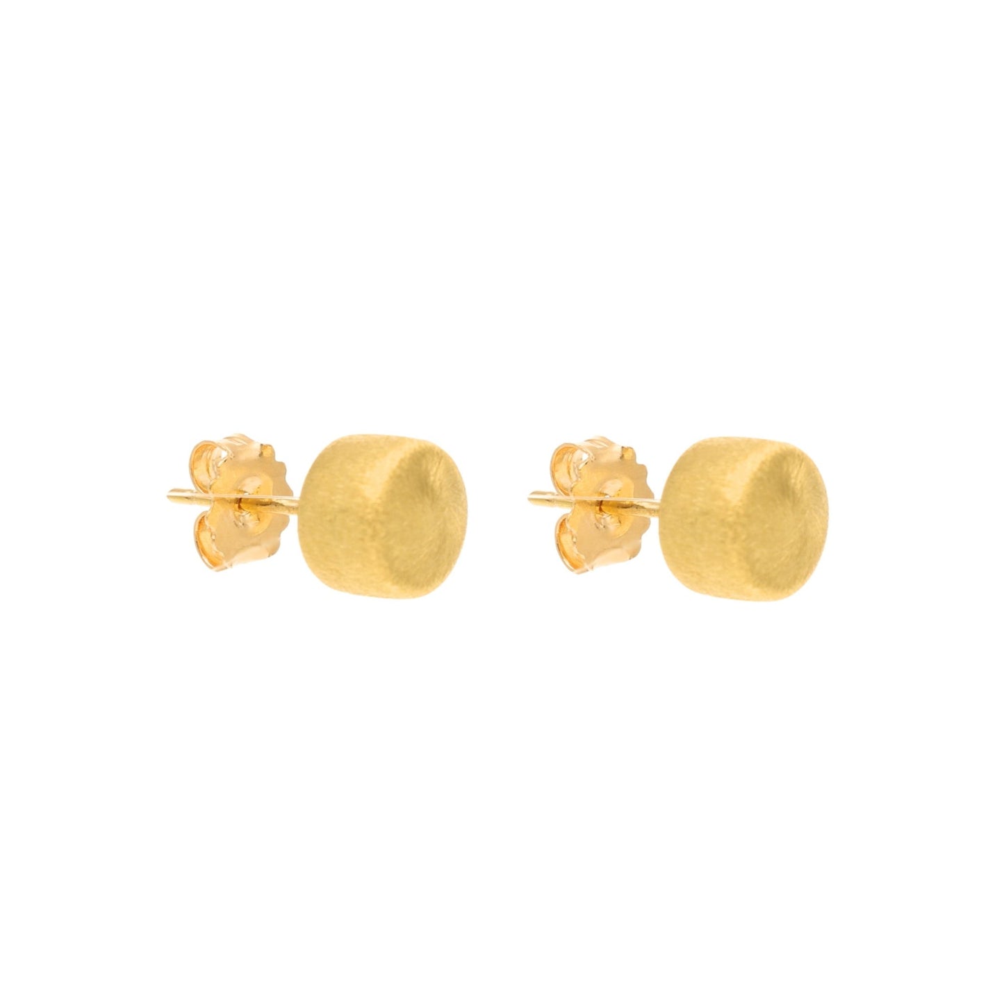 Brincos Escovados em Ouro 19kl (0.8cm) - Loja do Ouro
