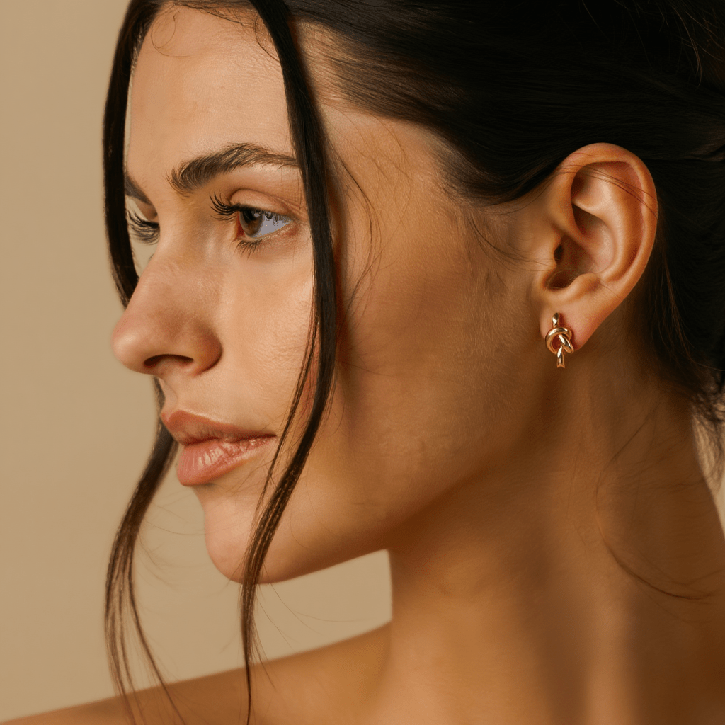 Brincos Nó em Ouro 19kl - Loja do Ouro