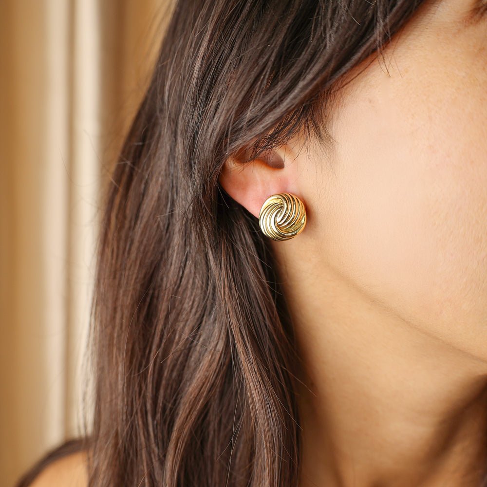 Brincos Novelo Grande em Ouro 19kl (1.5cm) - Loja do Ouro