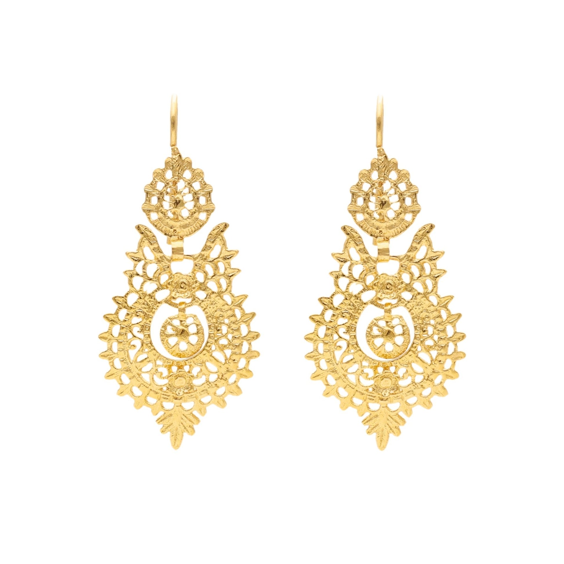 Brincos Rainha em Ouro 19kl (4.5cm) - Loja do Ouro