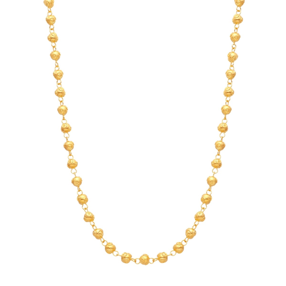 Colar Contas de Viana em Ouro 19kl (45cm) - Loja do Ouro