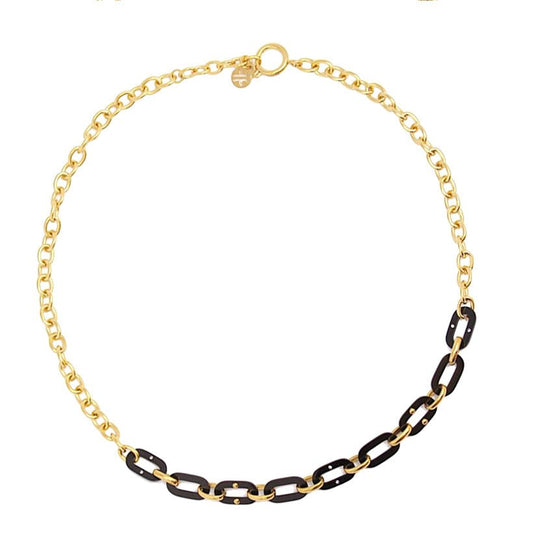 Colar Corrente Black & Gold - Loja do Ouro