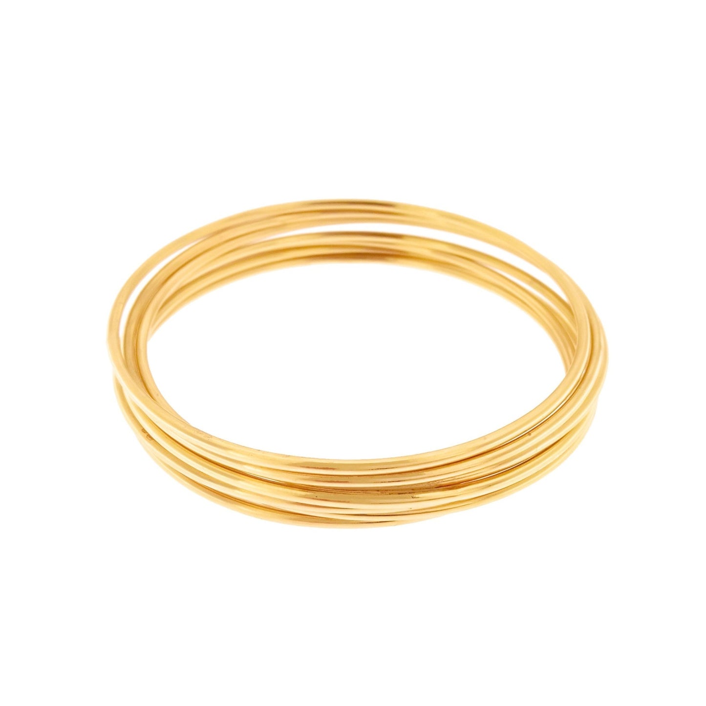 Conjunto Pulseiras Sete Escravas em Ouro 19kl (6.5cm) - Loja do Ouro