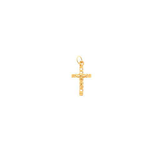 Crucifixo em Ouro 19kl com Efeito Corrente (1.7cm) - Loja do Ouro