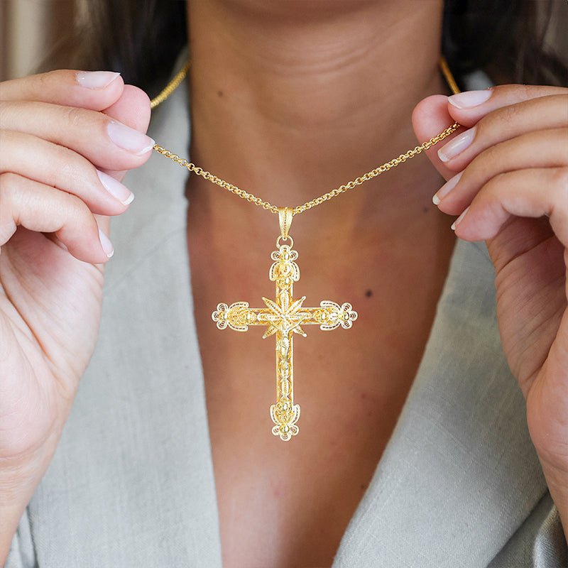 Crucifixo Filigrana em Ouro 19kl - Loja do Ouro