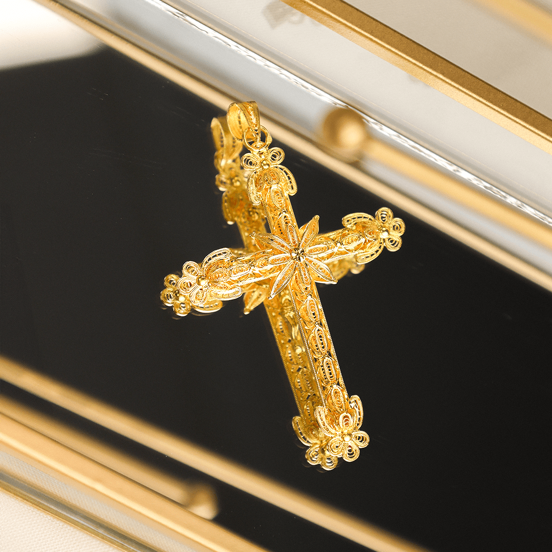 Crucifixo Filigrana em Ouro 19kl - Loja do Ouro