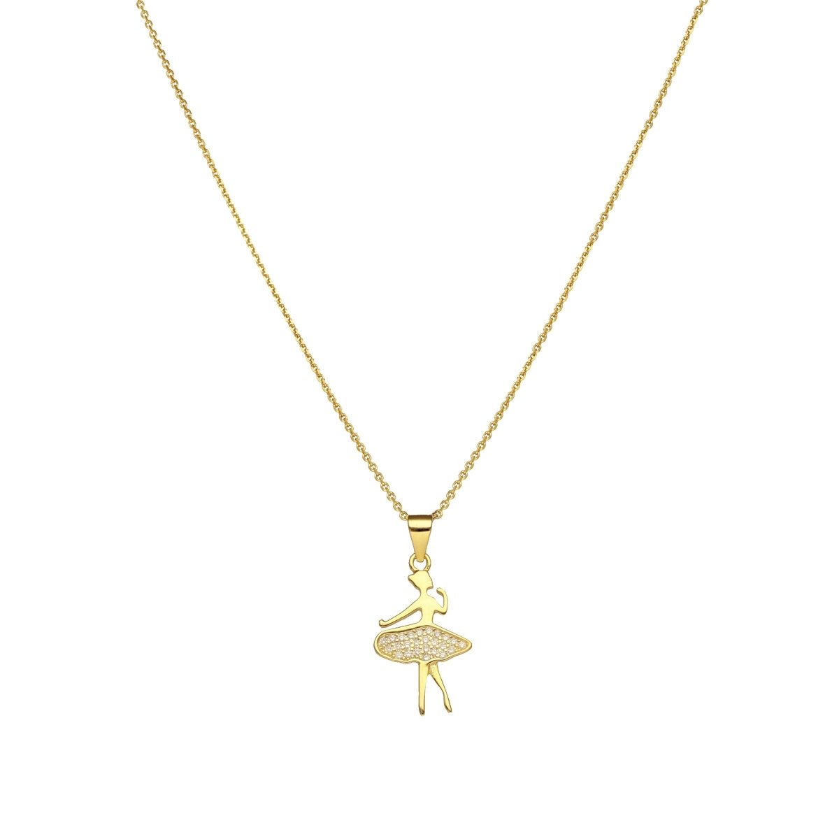 Fio Bailarina em Prata com Zircónias - Loja do Ouro