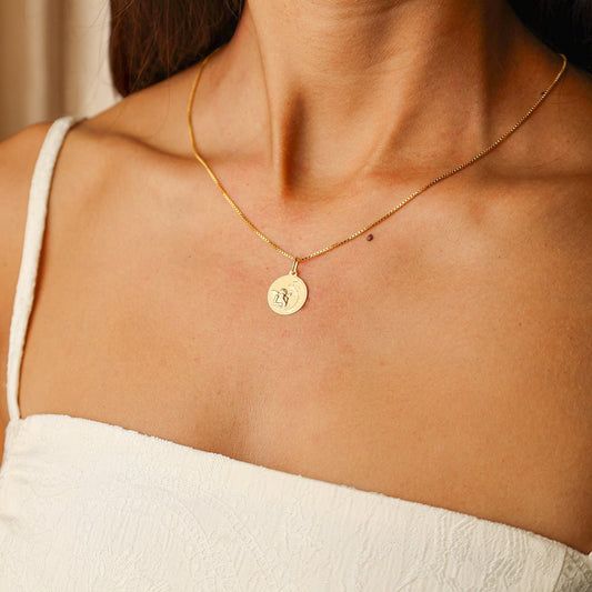 Fio em Ouro 19kl com Medalha Anjo da Guarda (46cm) - Loja do Ouro