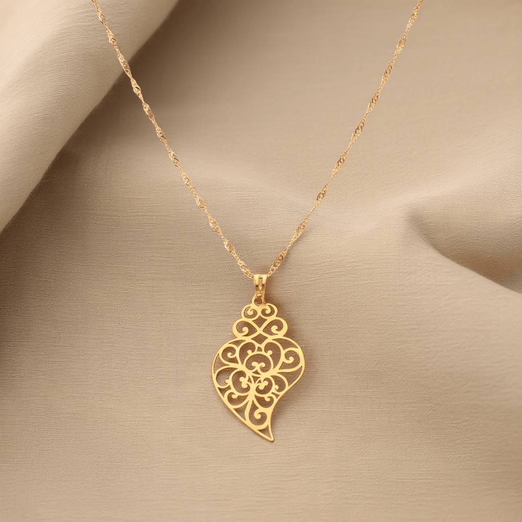 Fio em Ouro 19kl com Medalha Coração de Viana - Loja do Ouro