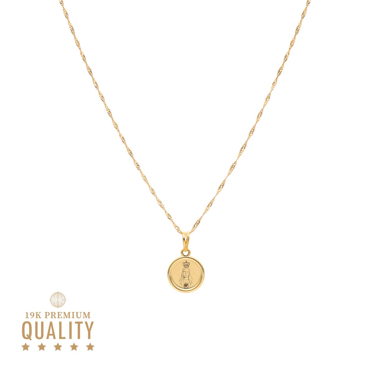 Fio em Ouro 19kl com Medalha Nossa Senhora (45cm) - Loja do Ouro