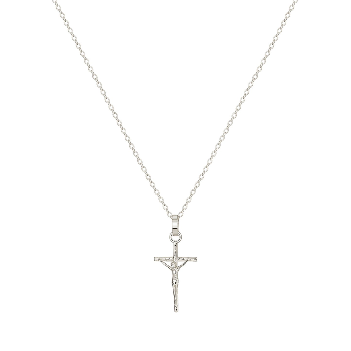 Fio em Prata com Crucifixo (45cm) - Loja do Ouro