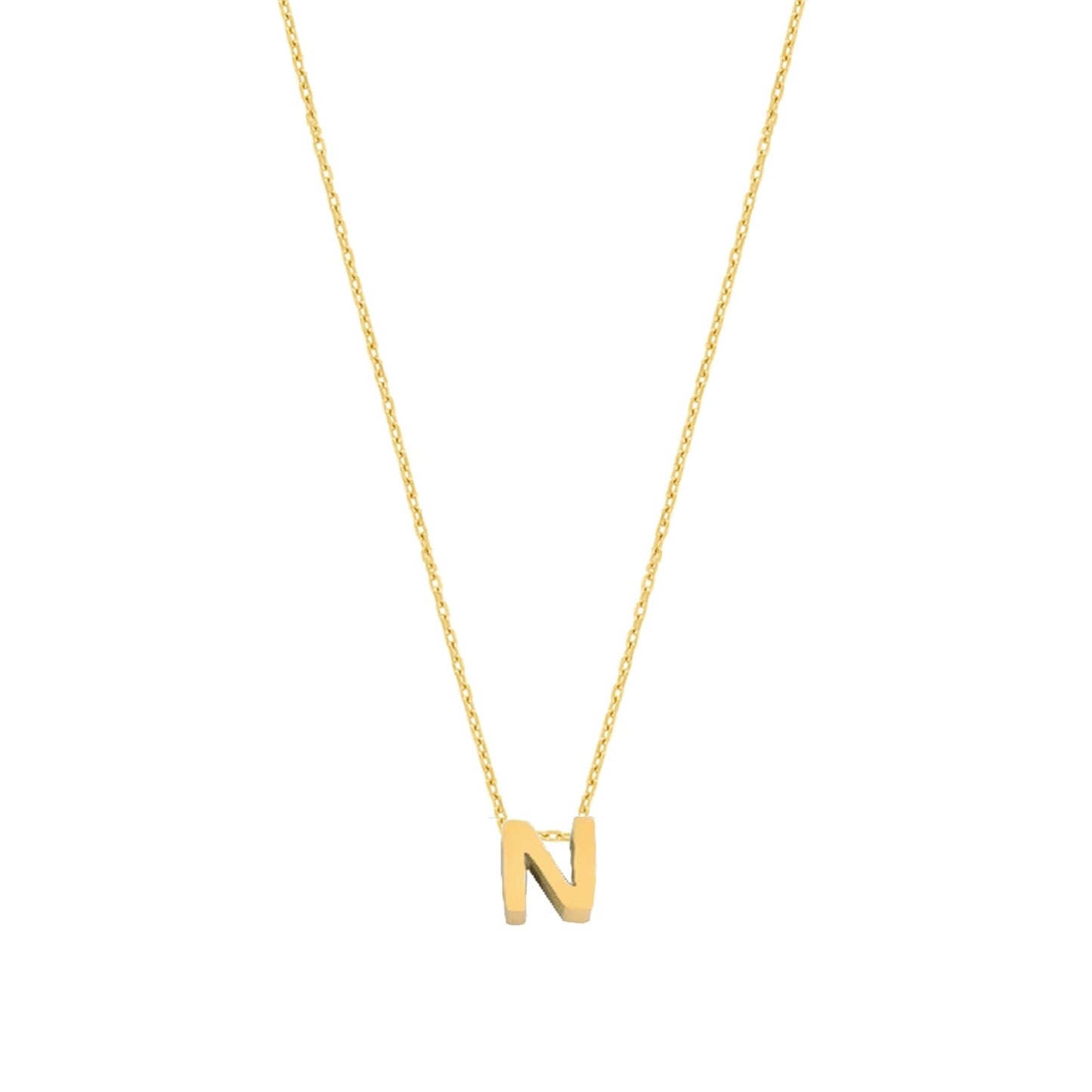 Fio Letra N em Prata - Loja do Ouro