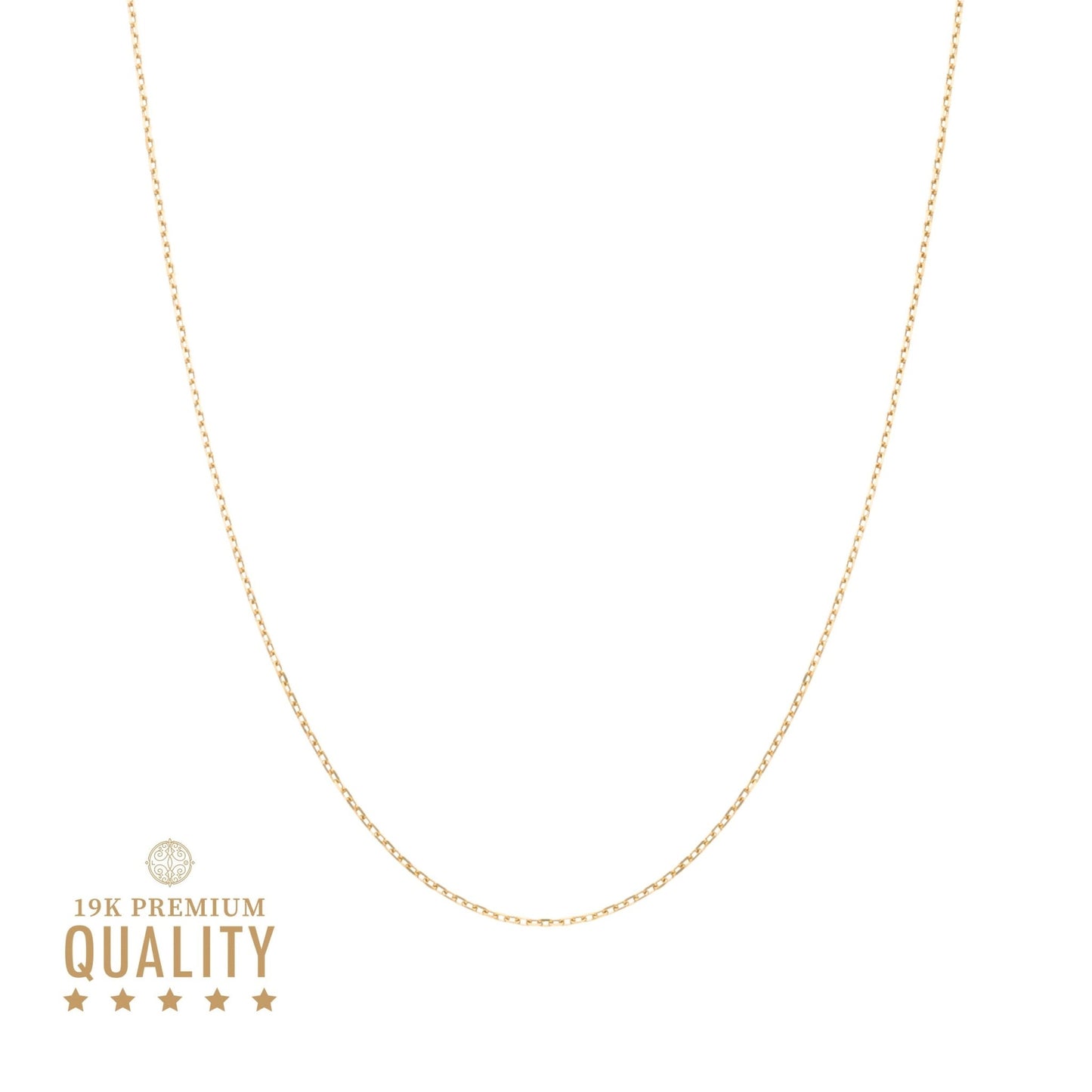 Fio Malha Cadeado em Ouro 19kl (44cm) - Loja do Ouro