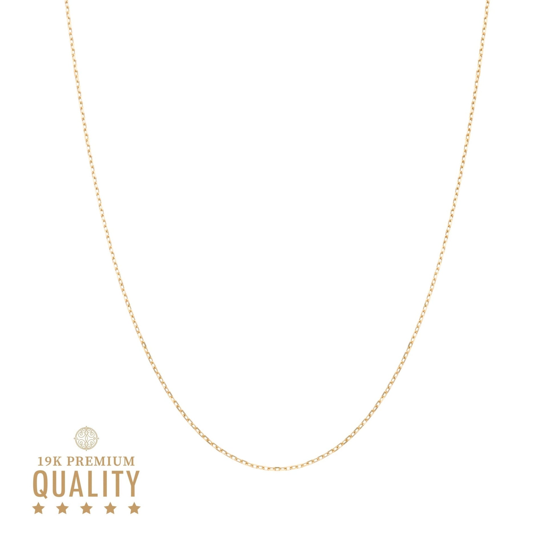 Fio Malha Cadeado em Ouro 19kl (44cm) - Loja do Ouro