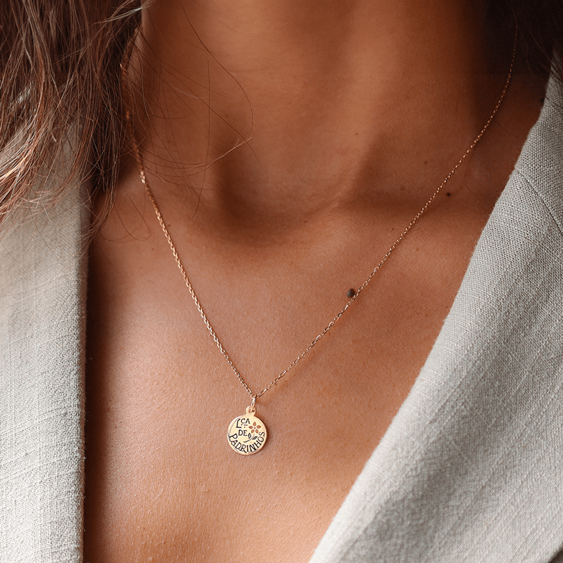 Fio Malha Cadeado em Ouro 19kl (44cm) - Loja do Ouro