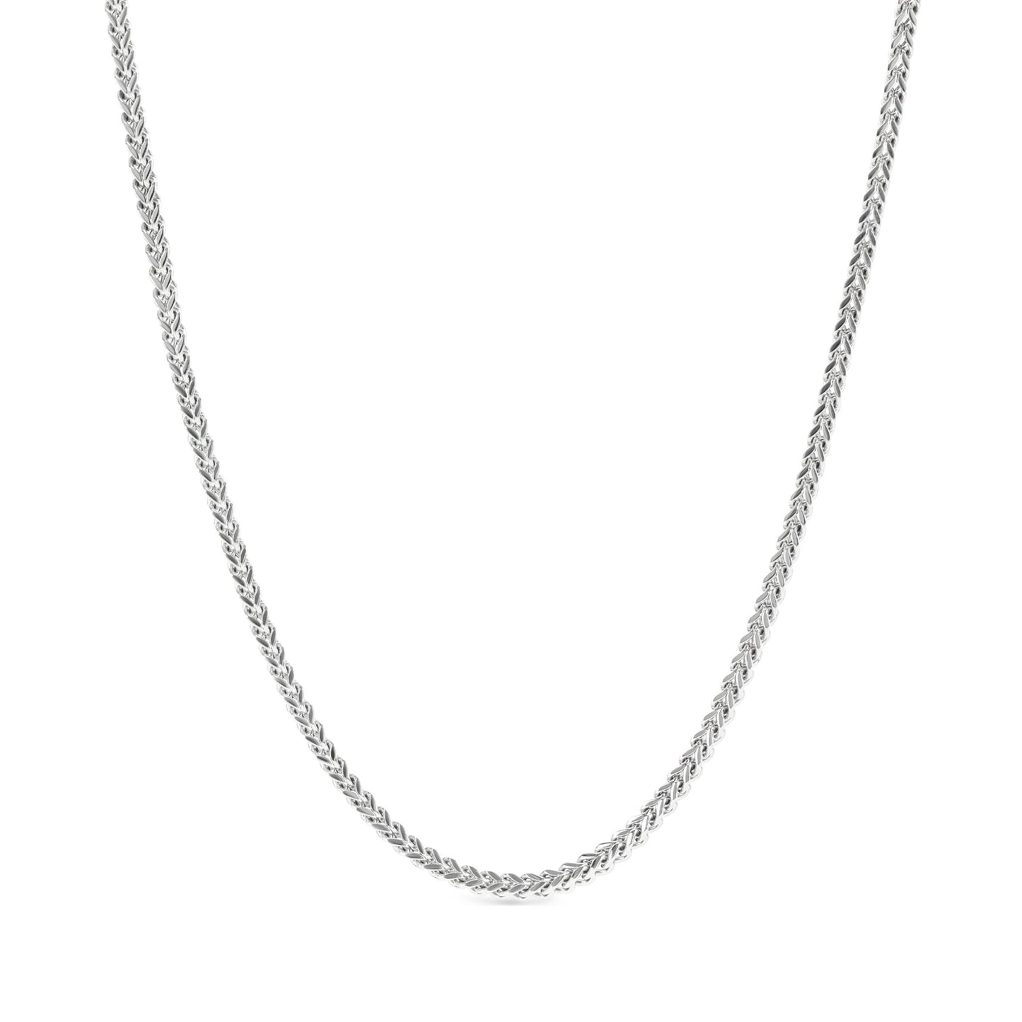 Fio Malha Espiga em Aço (50cm) - Loja do Ouro