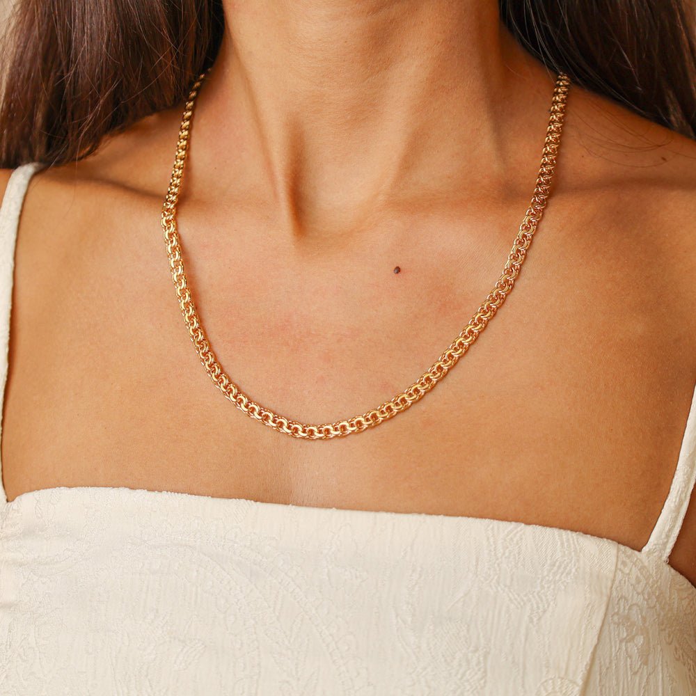 Fio Malha Friso em Ouro 19kl (71cm) - Loja do Ouro