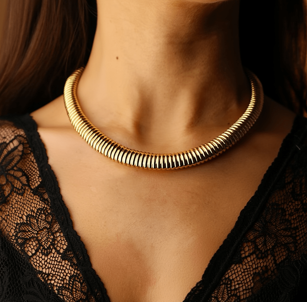 Gargantilha Cleópatra em Ouro 19kl (45cm) - Loja do Ouro