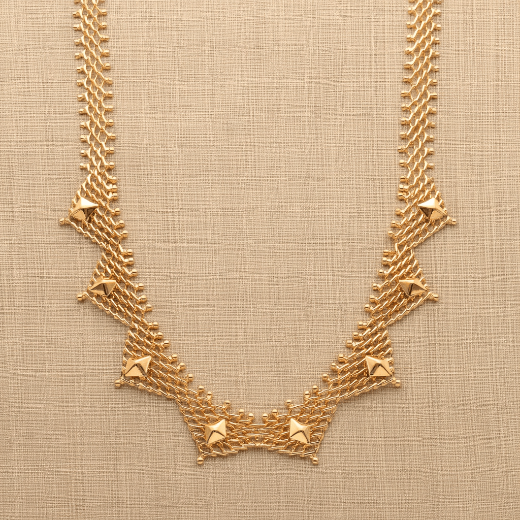 Gargantilha Lady Benedite em Ouro com Granitos - Loja do Ouro