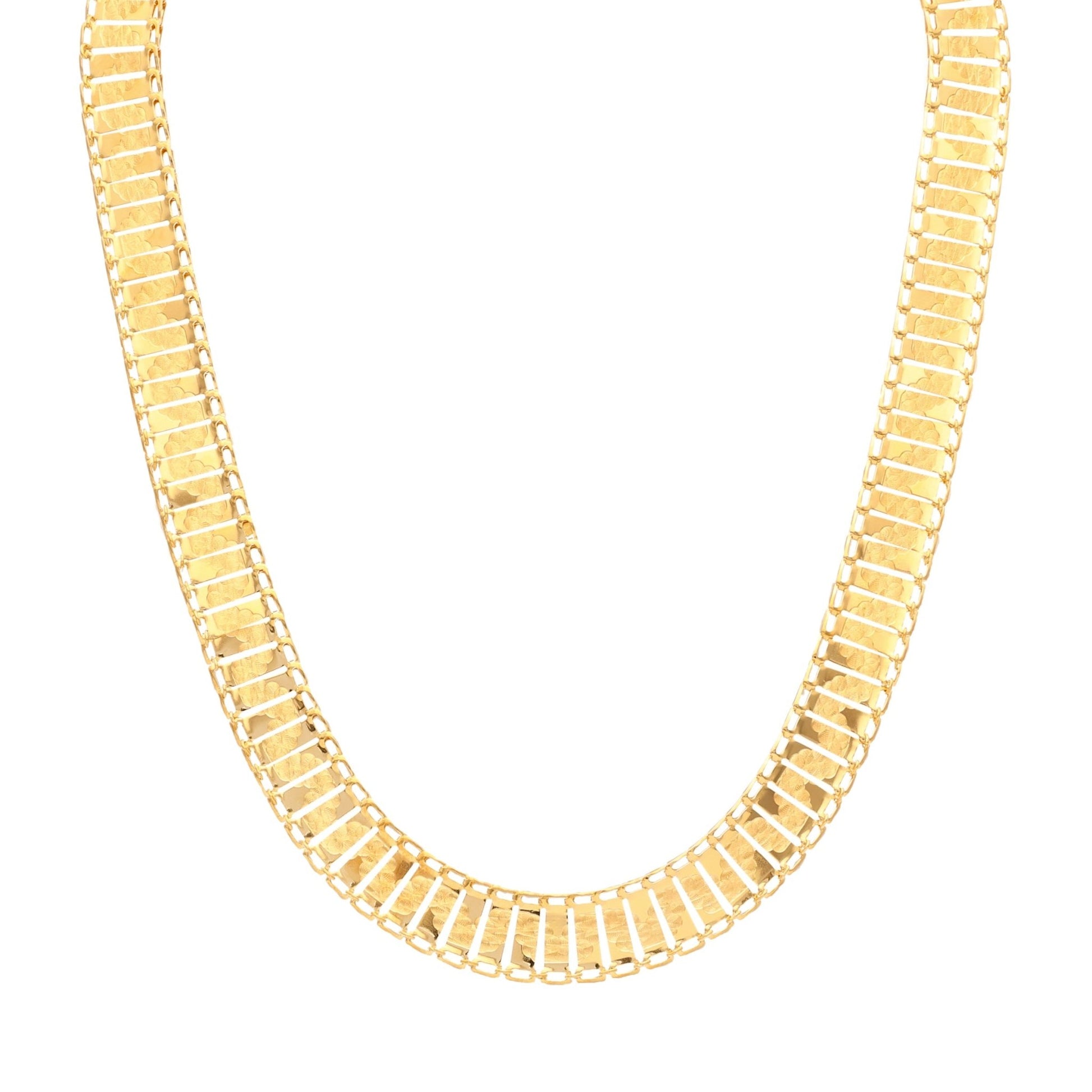 Gargantilha Ondas Marteladas em Ouro 19kl (44cm) - Loja do Ouro