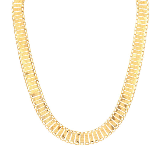 Gargantilha Ondas Marteladas em Ouro 19kl (44cm) - Loja do Ouro
