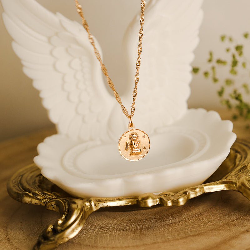 Medalha Anjo da Guarda em Ouro 19kl com Lapidações (1.45cm) - Loja do Ouro