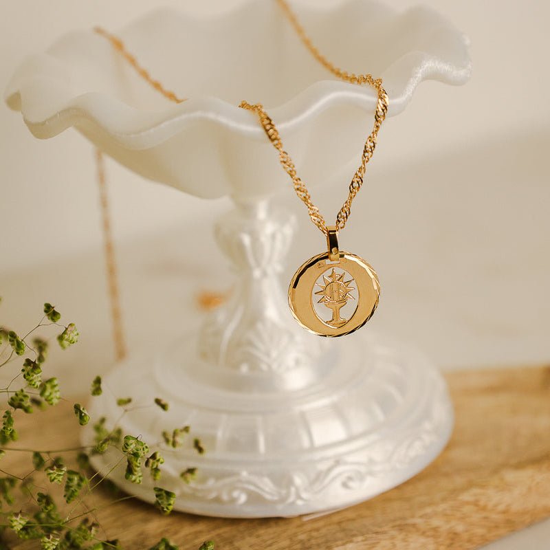 Medalha Comunhão em Ouro de 19kl (1.56cm) - Loja do Ouro