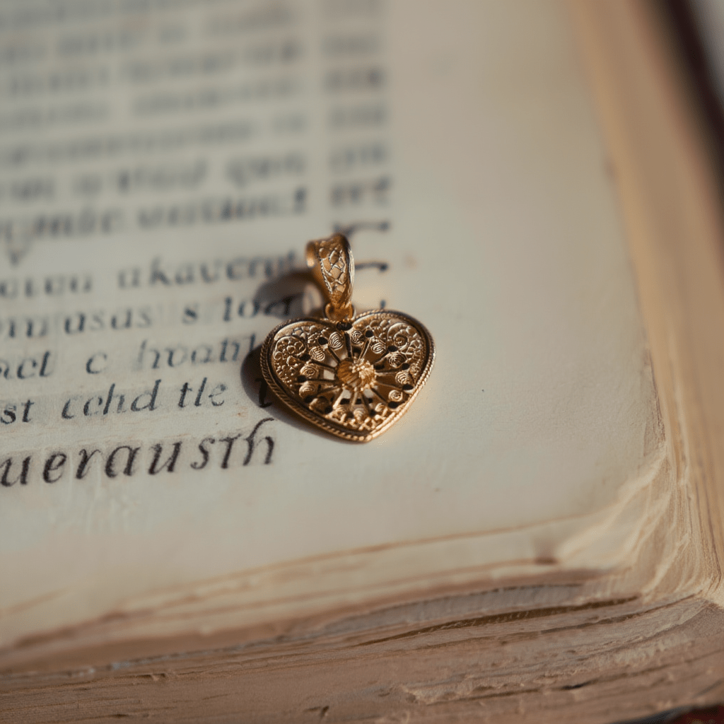 Medalha Coração Rendilhada em Ouro 19kl (1.8cm) - Loja do Ouro