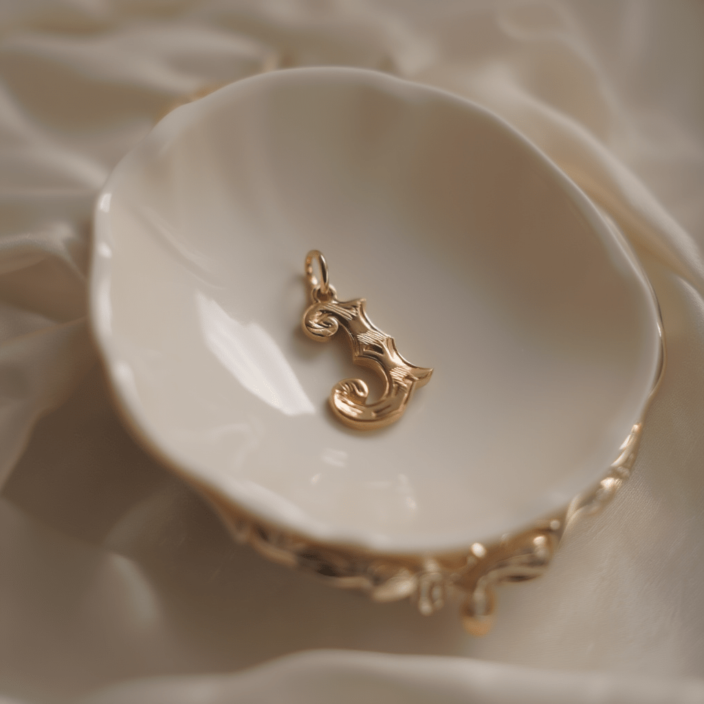 Medalha Letra “J” em Ouro 19kl com Efeito Raiado - Loja do Ouro