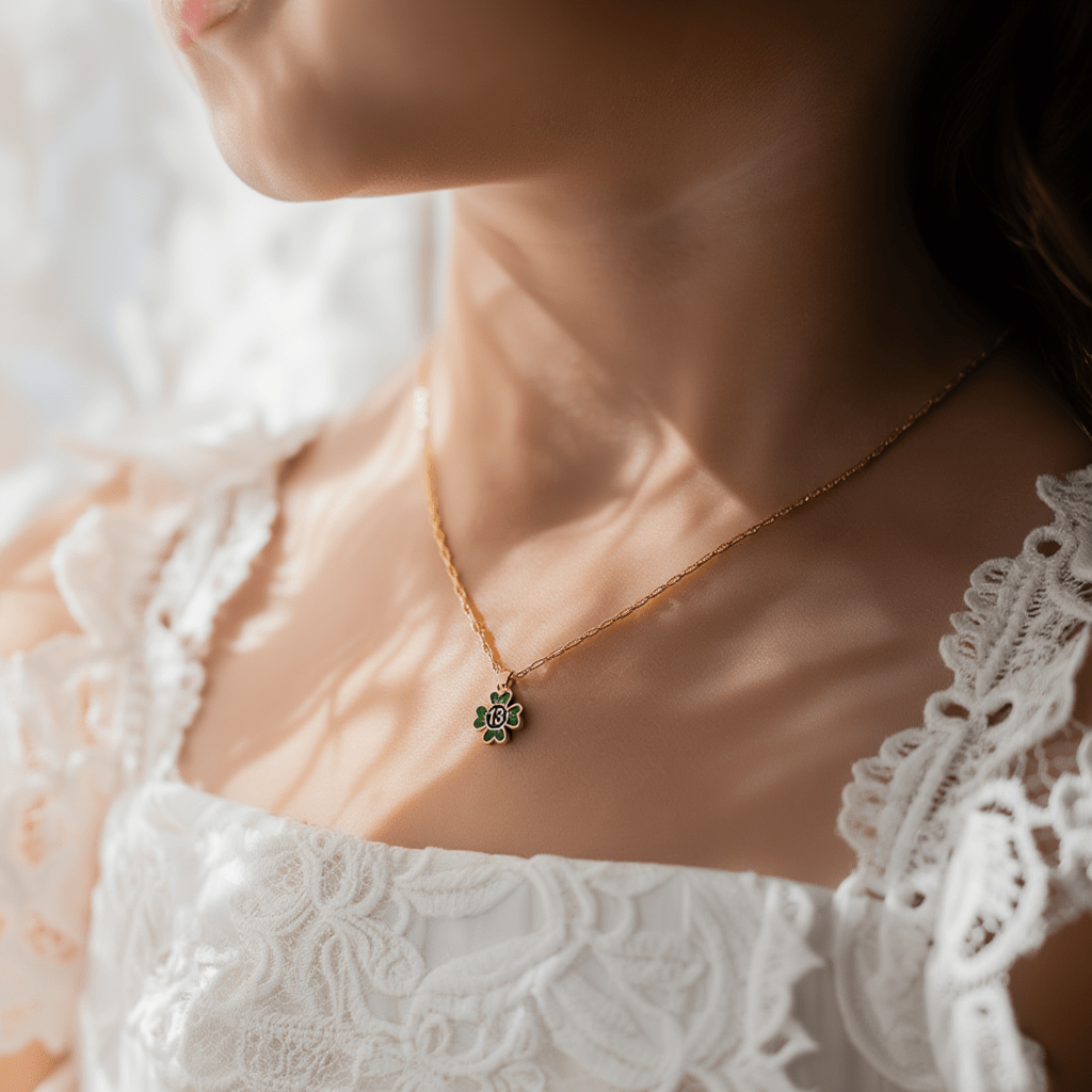 Medalha Trevo em Ouro 19kl com Esmalte Verde e Azul - Loja do Ouro