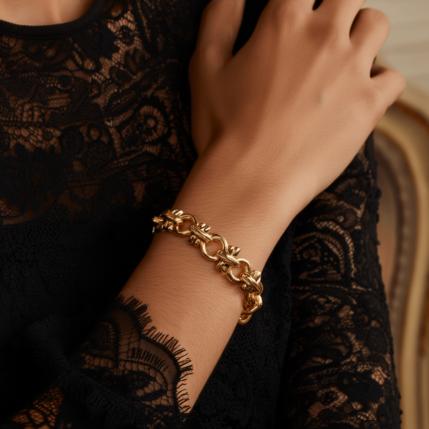 Pulseira Baronesa em Ouro 19kl (21cm) - Loja do Ouro