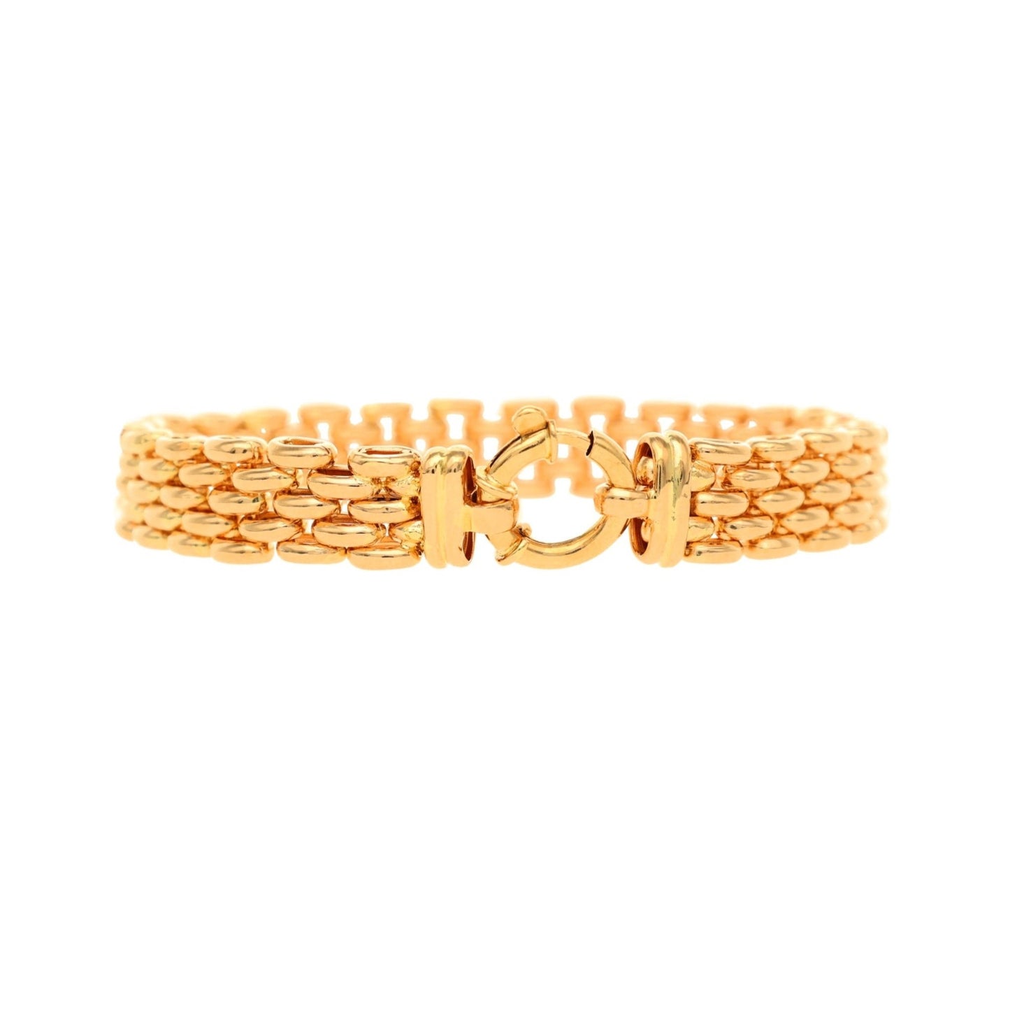 Pulseira Bracelete Articulada em Ouro 19kl (18cm) - Loja do Ouro