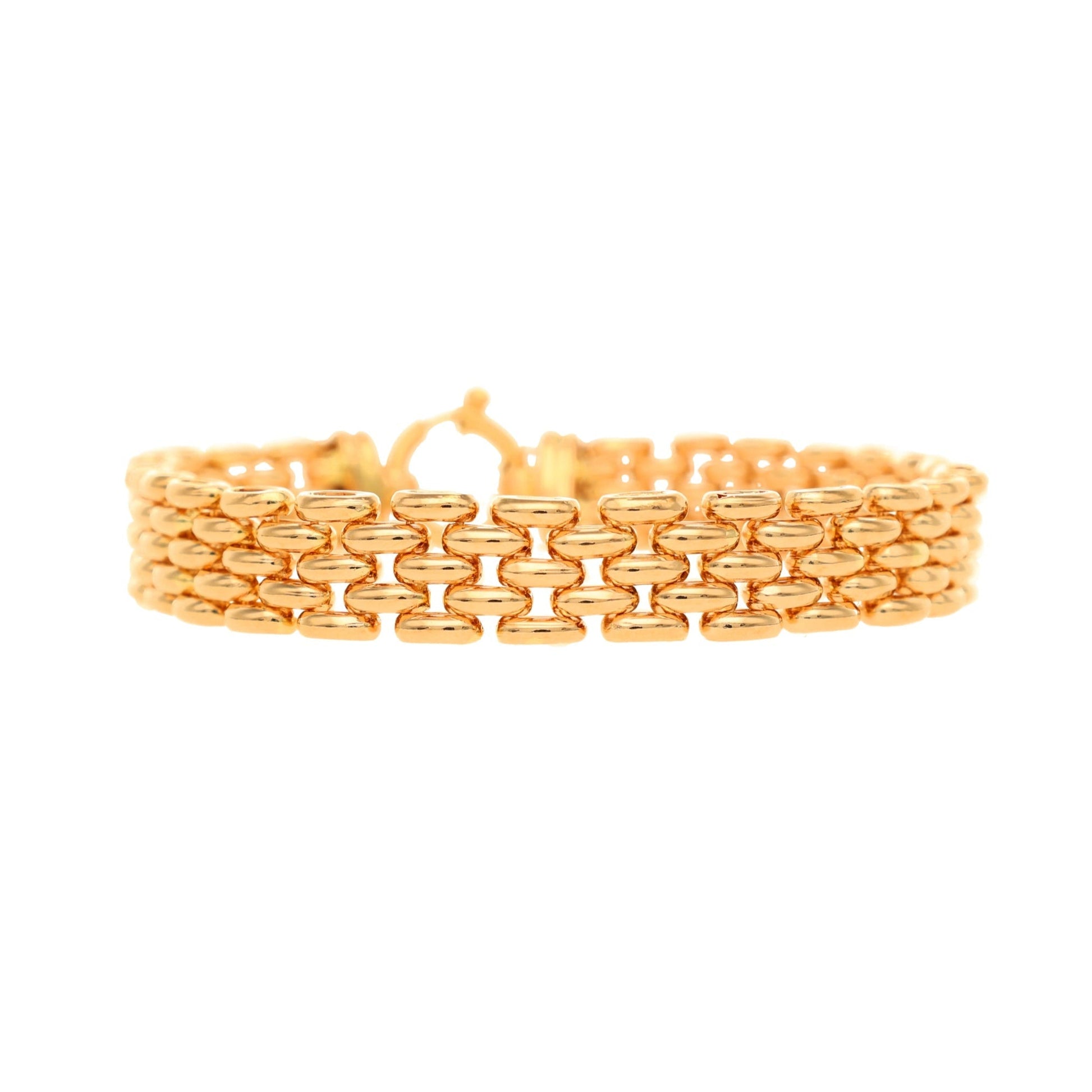 Pulseira Bracelete Articulada em Ouro 19kl (18cm) - Loja do Ouro