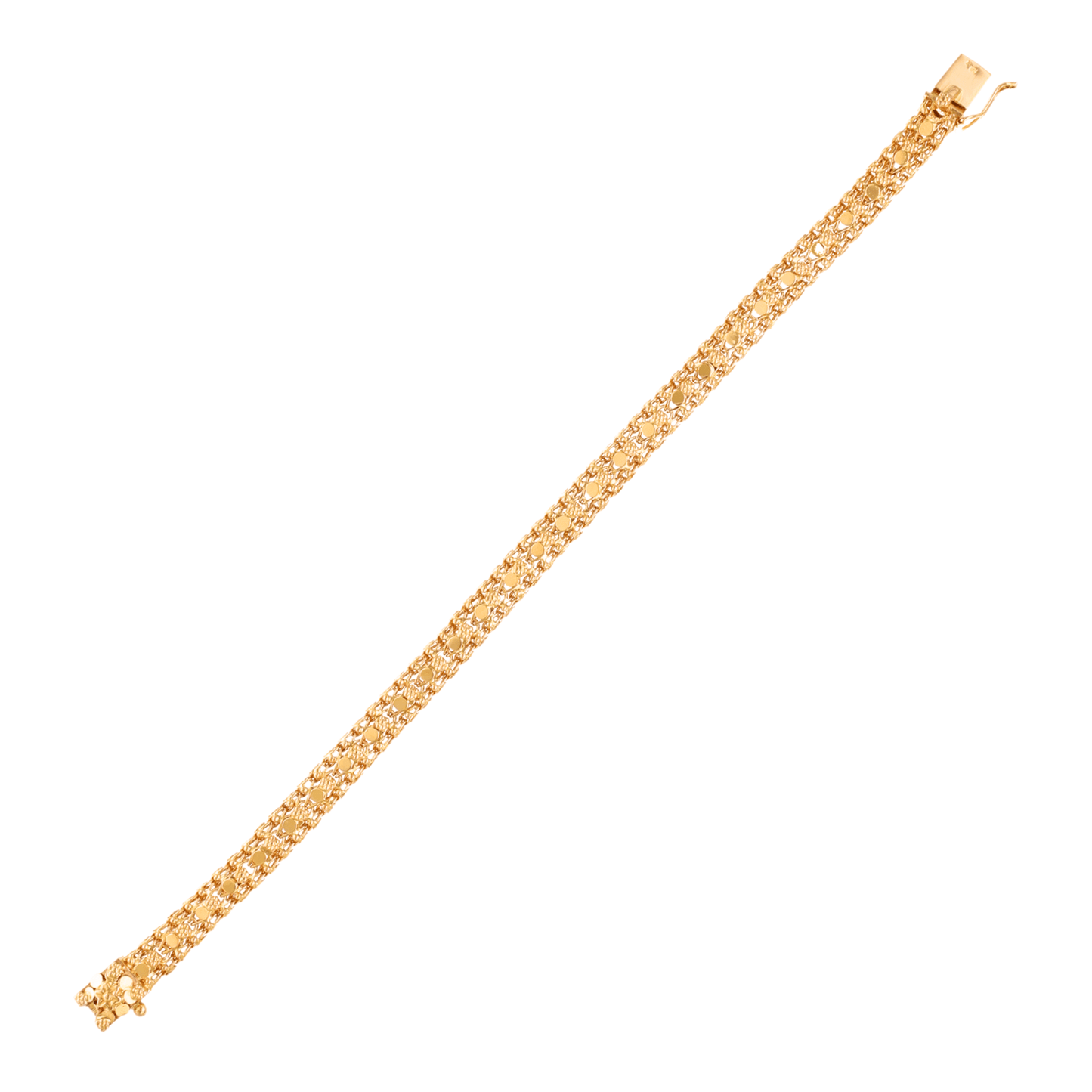 Pulseira Bracelete em Ouro 19kl com Caramujos (19cm) - Loja do Ouro