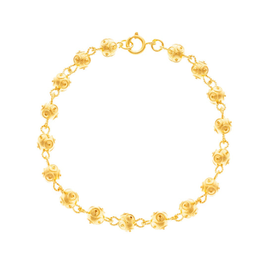 Pulseira Contas de Viana em Ouro 19kl (18cm) - Loja do Ouro