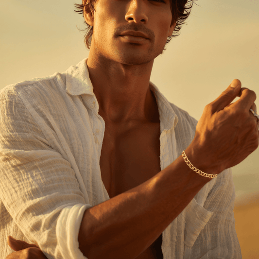 Pulseira de Homem em Ouro 19kl com Malha Barbela (19.5cm) - Loja do Ouro